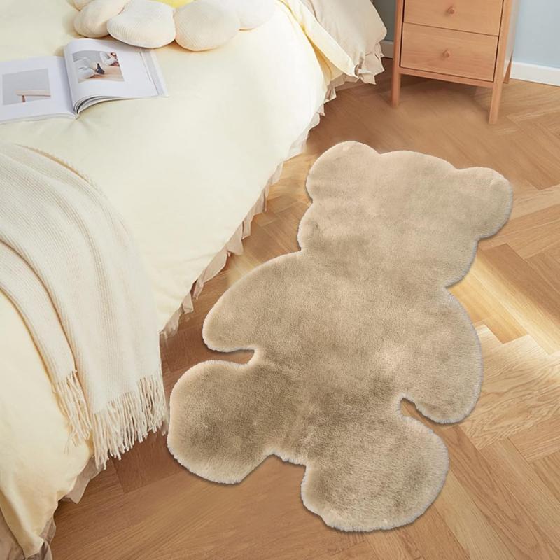 brown small bear rug