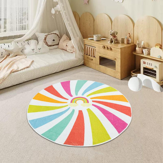 Kids Rug - Round Rainbow