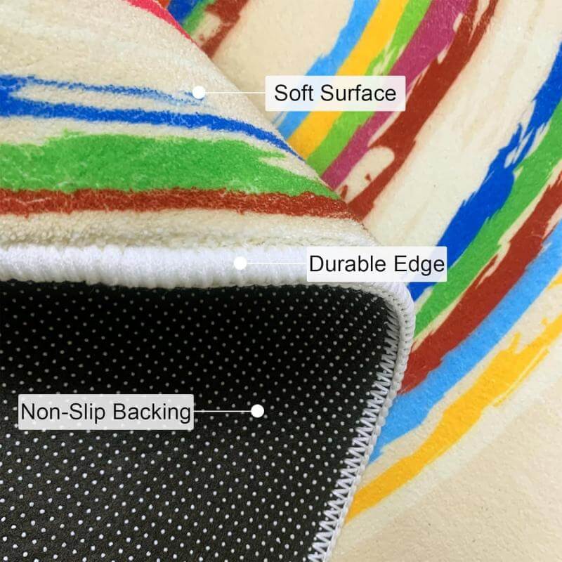 colorful round rug