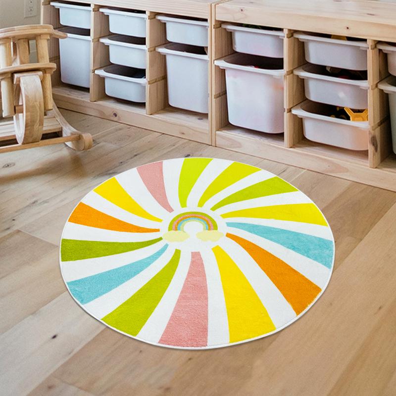 Kids Rug - Round Rainbow