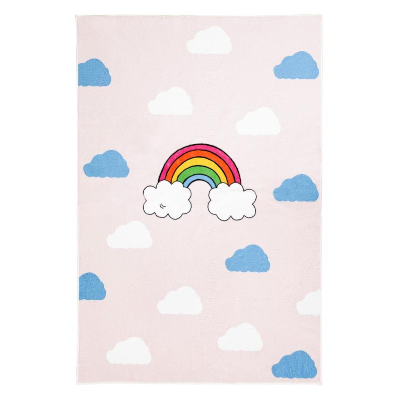 pink cloud kids rug