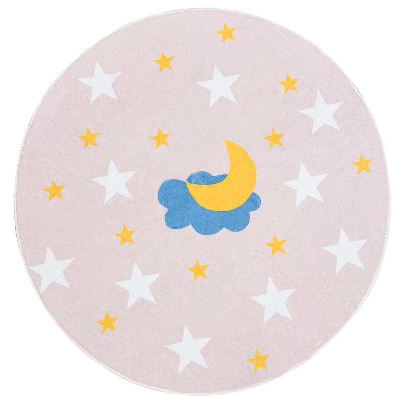 pink moon kids rug