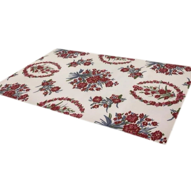 red rose vintage rug