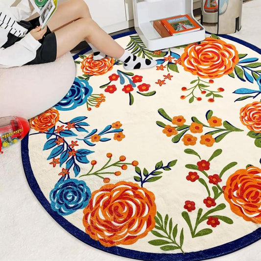 washable faux wool floor mat