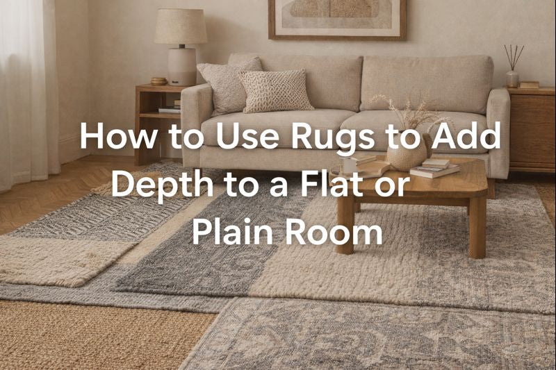 How to Use Rugs to Add Depth to a Flat or Plain Room