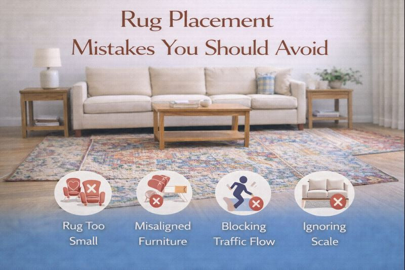 Rug Placement Mistakes You Should Avoid