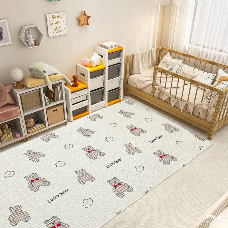 Non-slip tummy time floor mat for babies and toddlers with soft, cushioned surface.