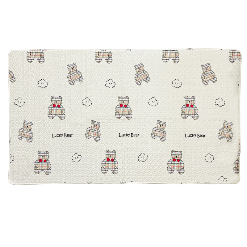 Non-slip tummy time floor mat for babies and toddlers with soft, cushioned surface.