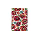 Colorful floral-patterned living room rug with vibrant red, pink, and orange flowers on a white background.