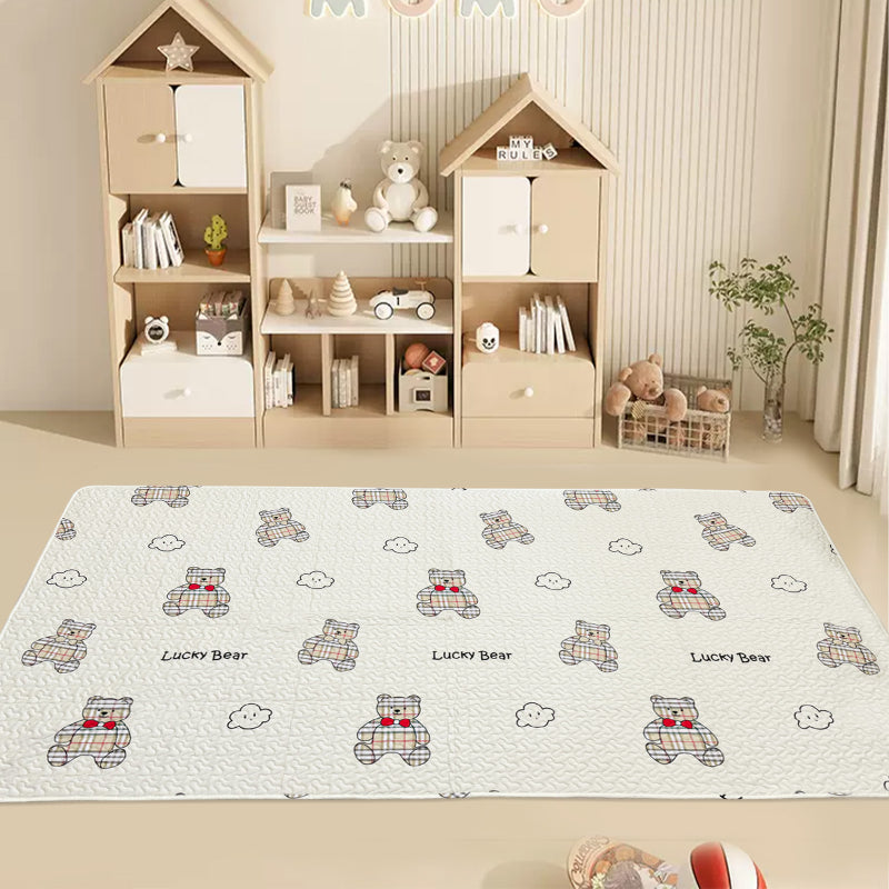 Non-slip tummy time floor mat for babies and toddlers with soft, cushioned surface.