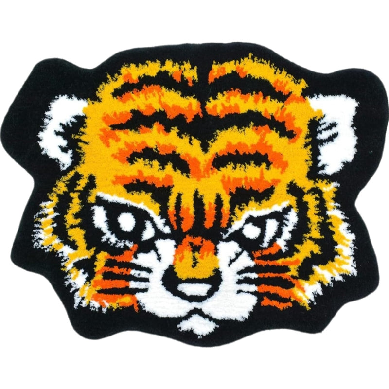 bathroom tiger rug