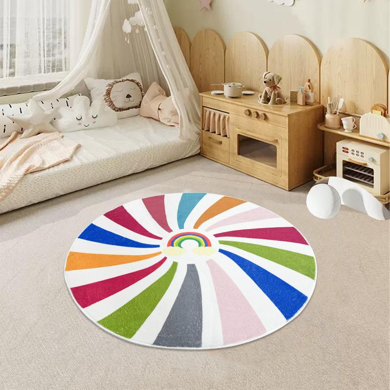 Kids Rug - Round Rainbow