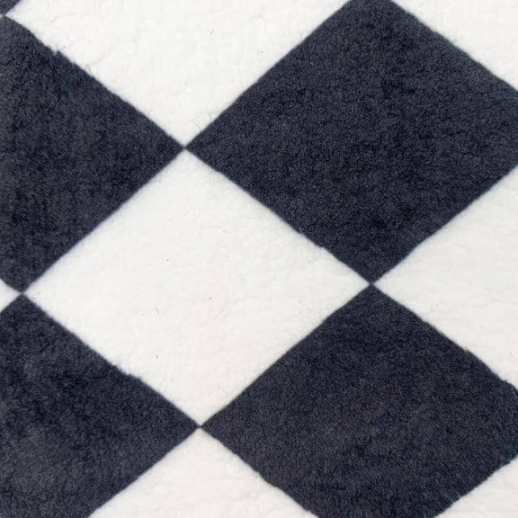 black and white rug