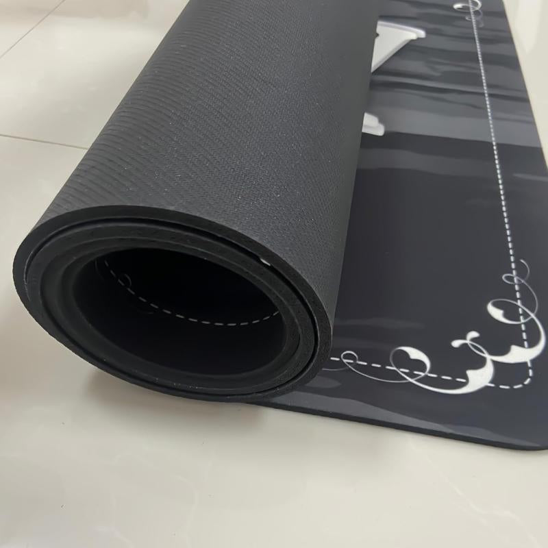 black laundry room rug