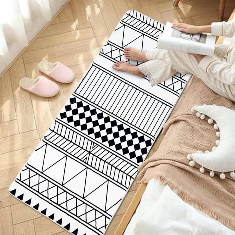 black square rug