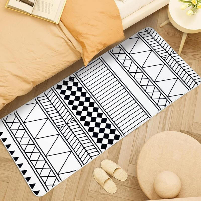 black stripe rug