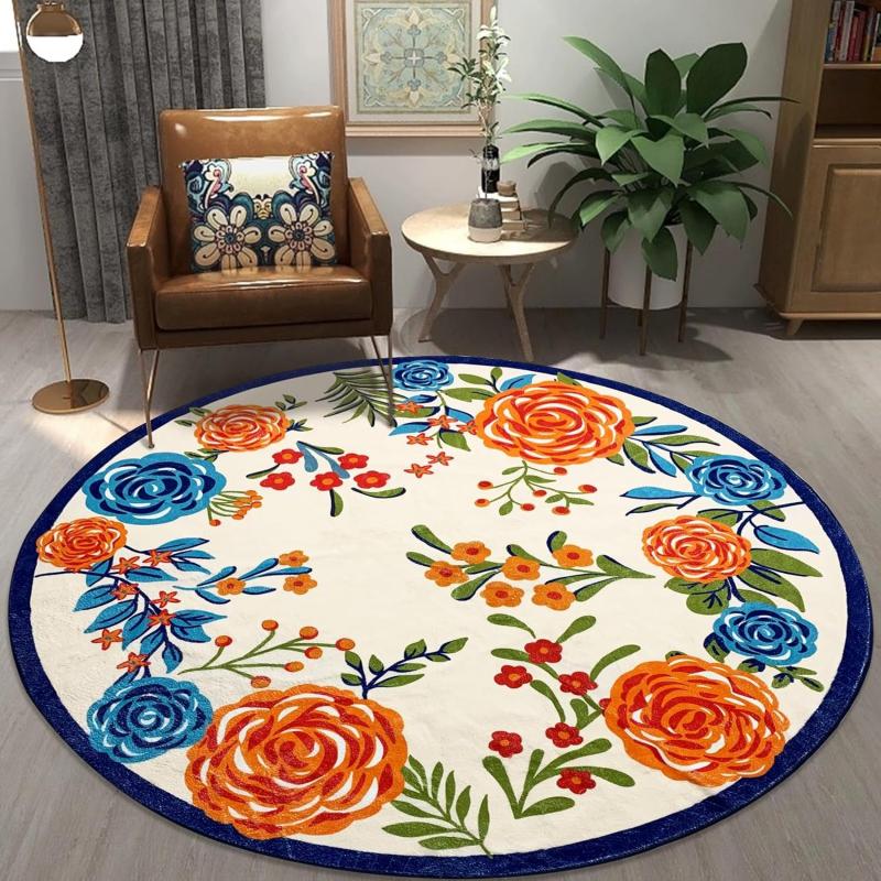 blue floral rug