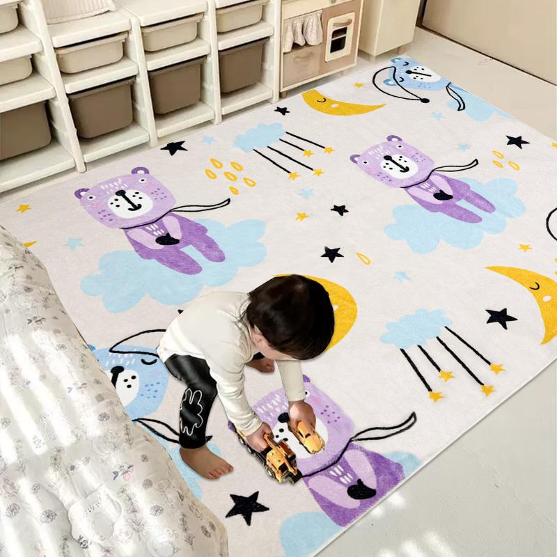 blue purple animal rug