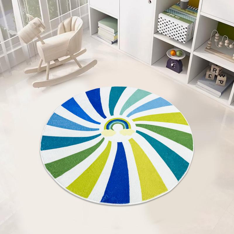Kids Rug - Round Rainbow