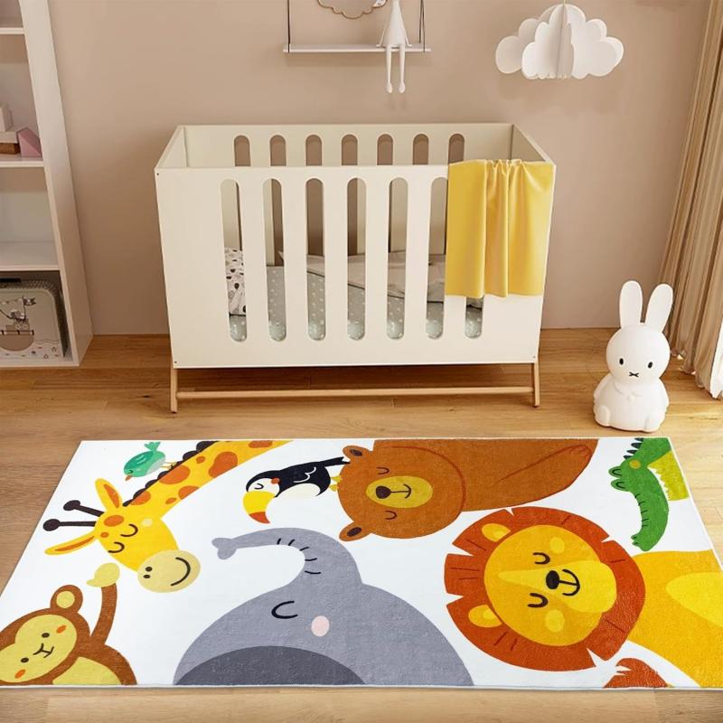 colorful animals rug