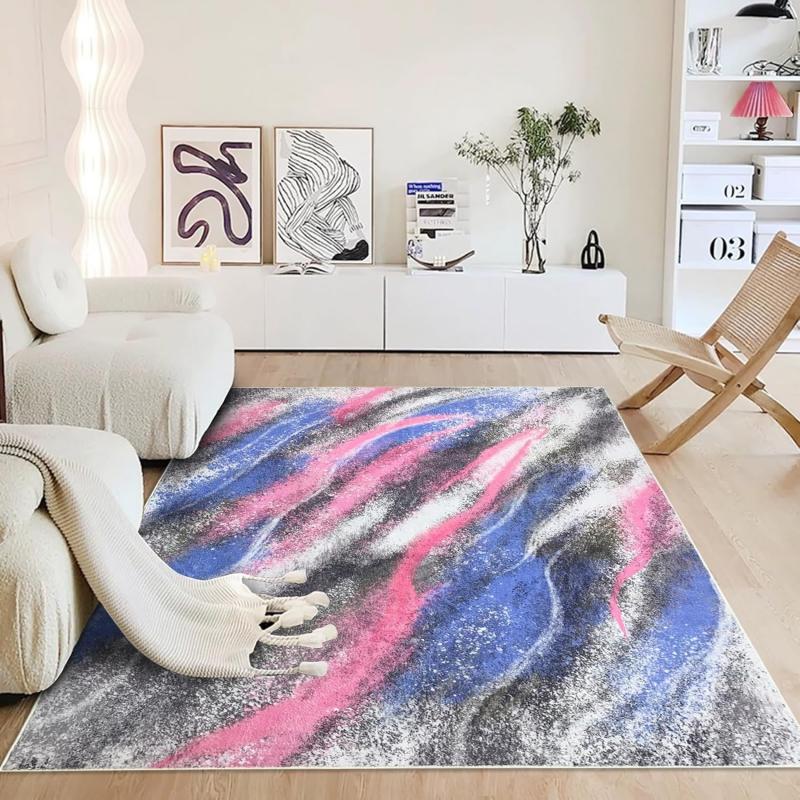 colorful pink purple rug