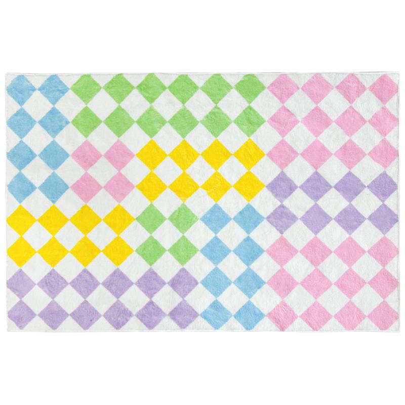 colorful plaid rug