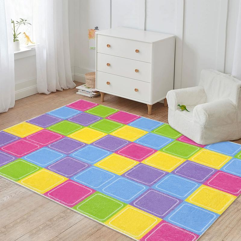 colorful rainbow kids rug