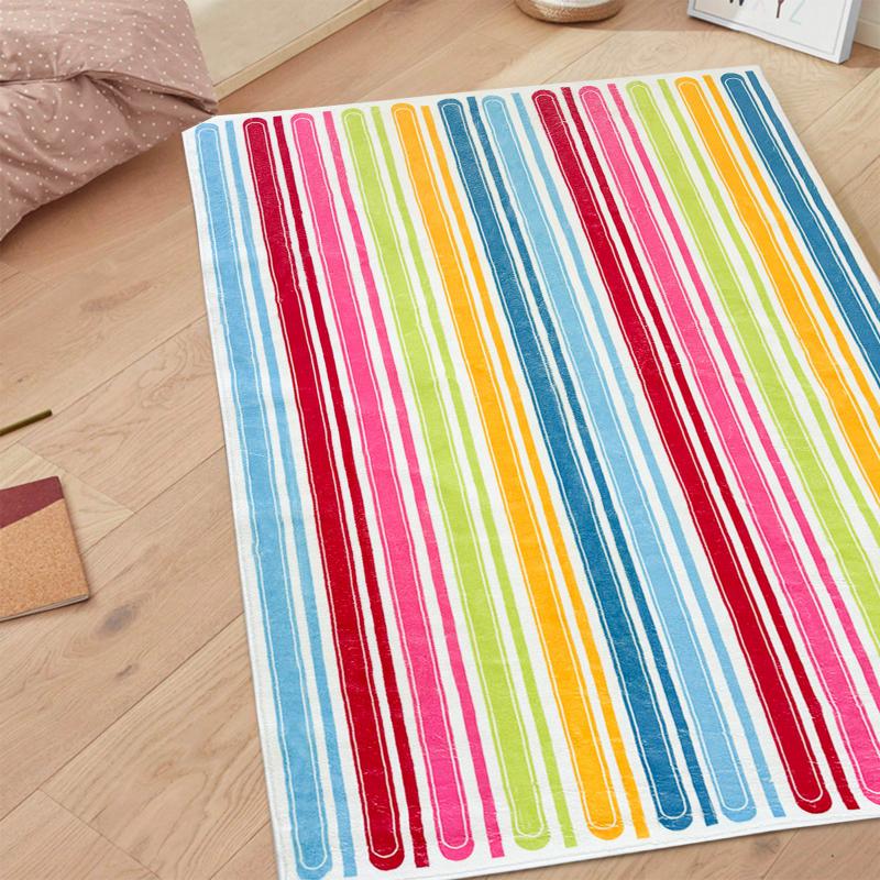 colorful striped rug