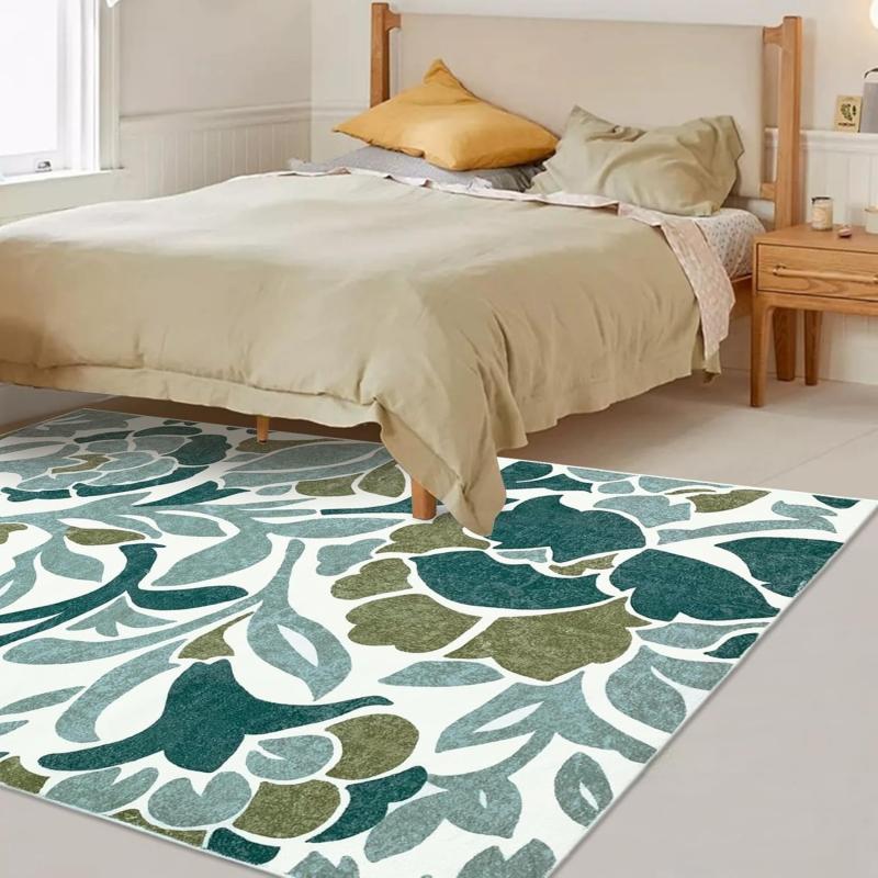 green floral rug