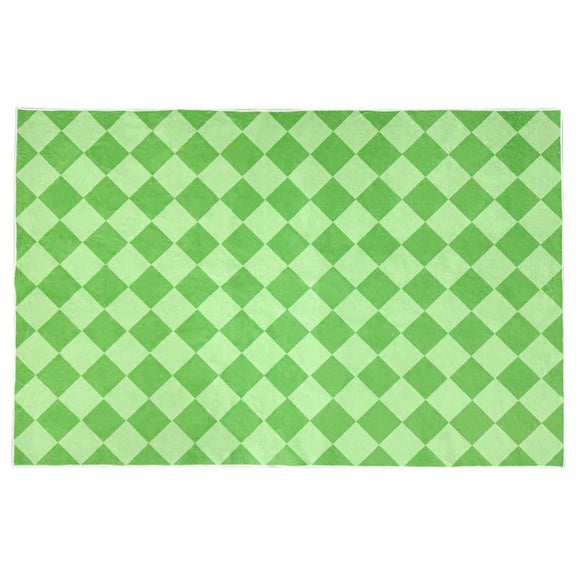 green soft kids rug