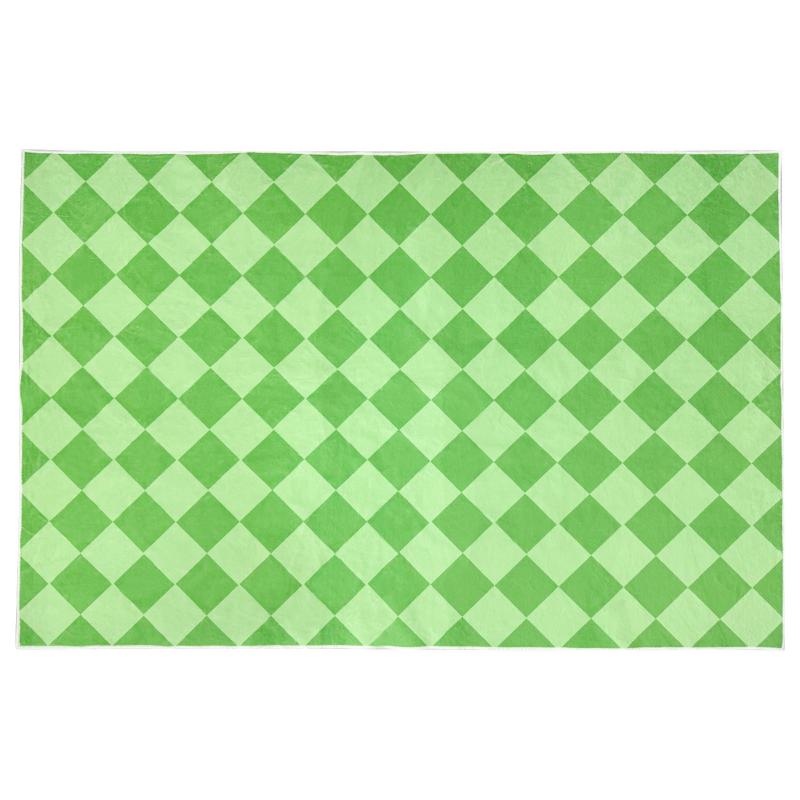 green soft kids rug
