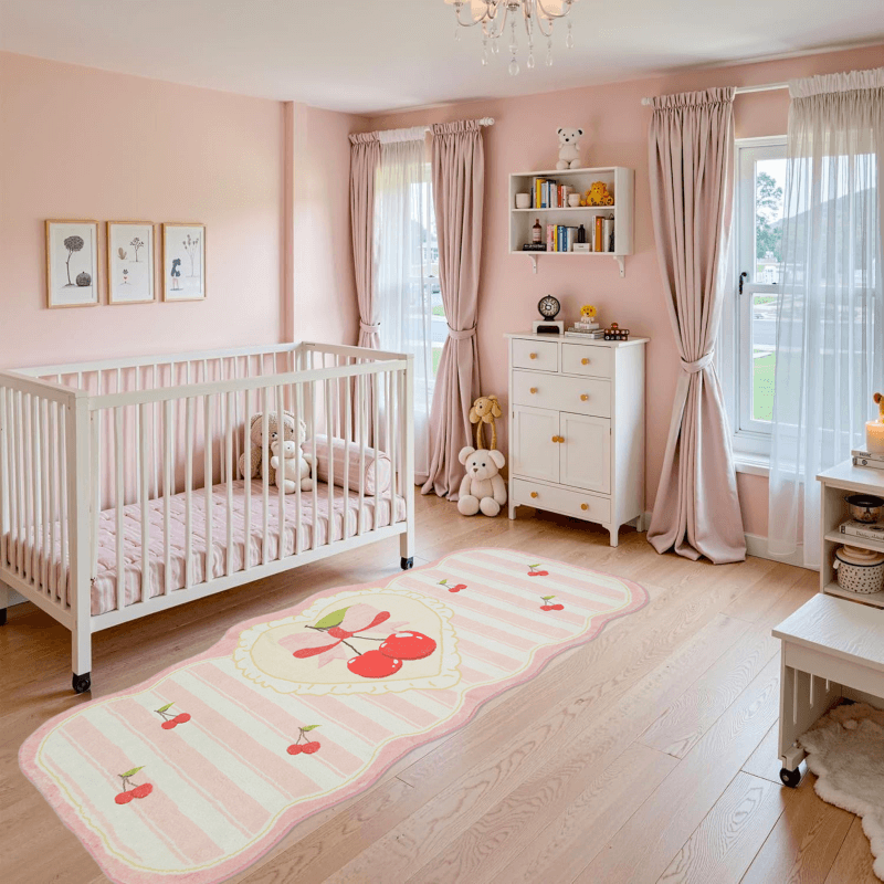 heart pink girls rug