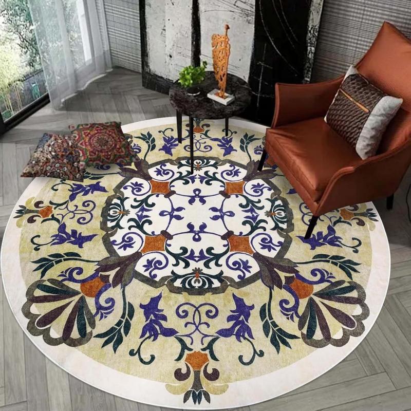 living room floral rug