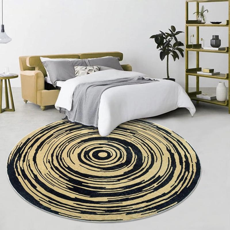 living room round rug