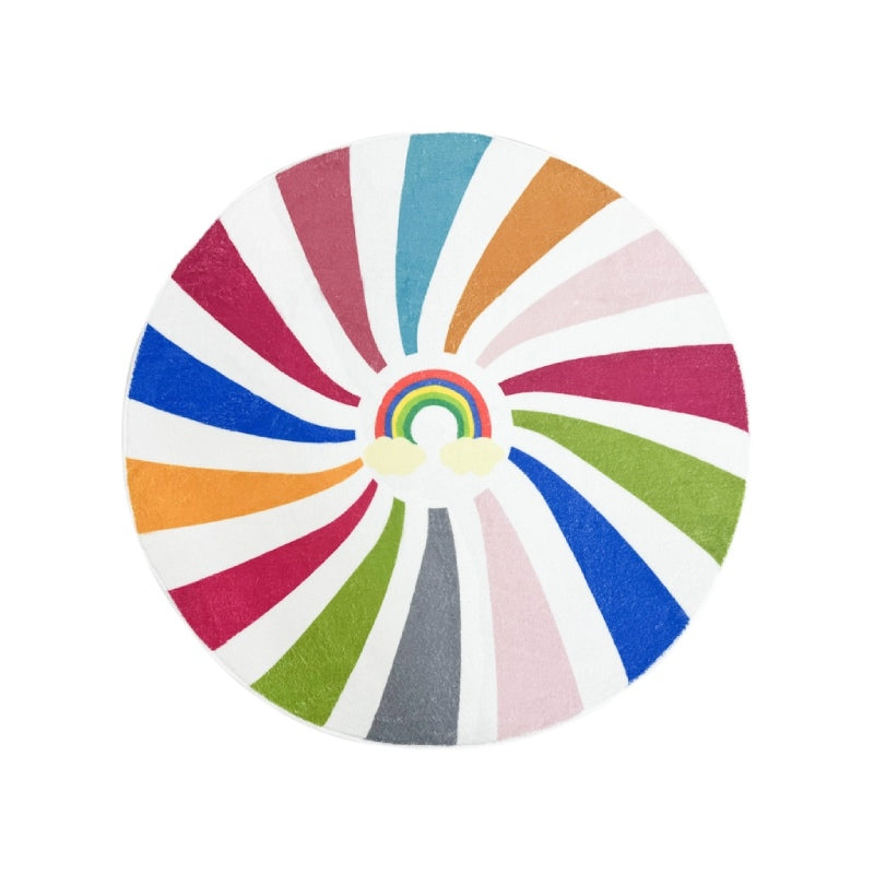 Kids Rug - Round Rainbow