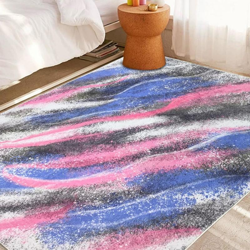 pink living room rug