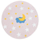pink moon kids rug