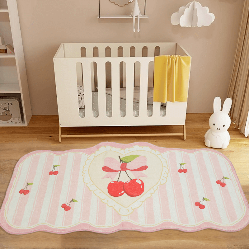 pink nursery playroom rug