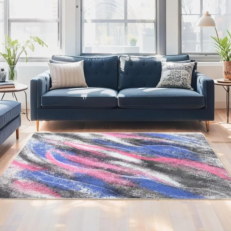 purple living room rug