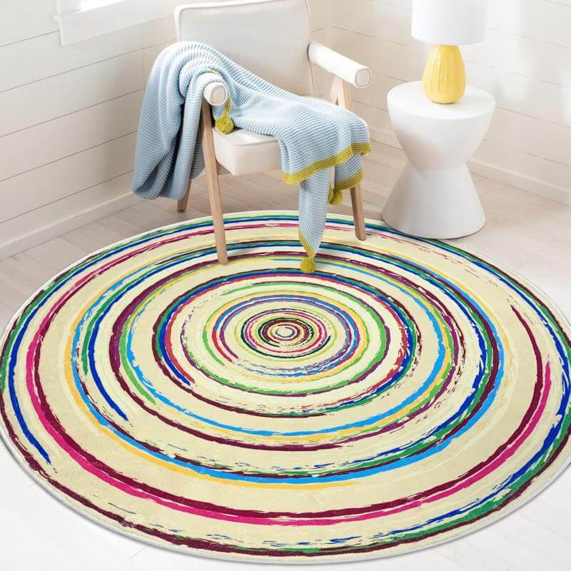 round modern area rug