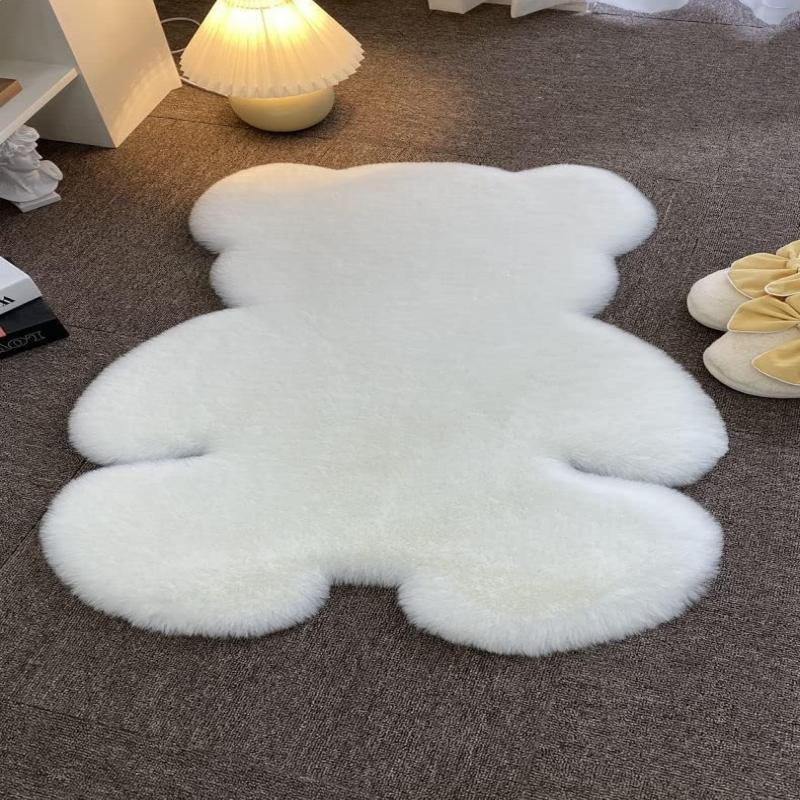 soft fluffy bear rug