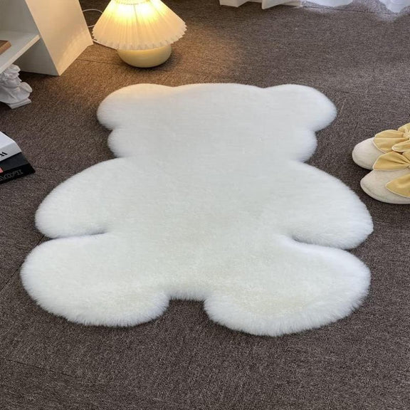soft fluffy bear rug