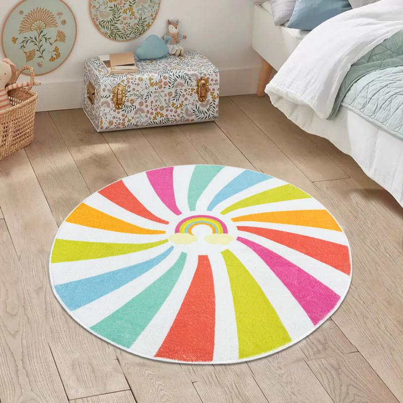 Kids Rug - Round Rainbow