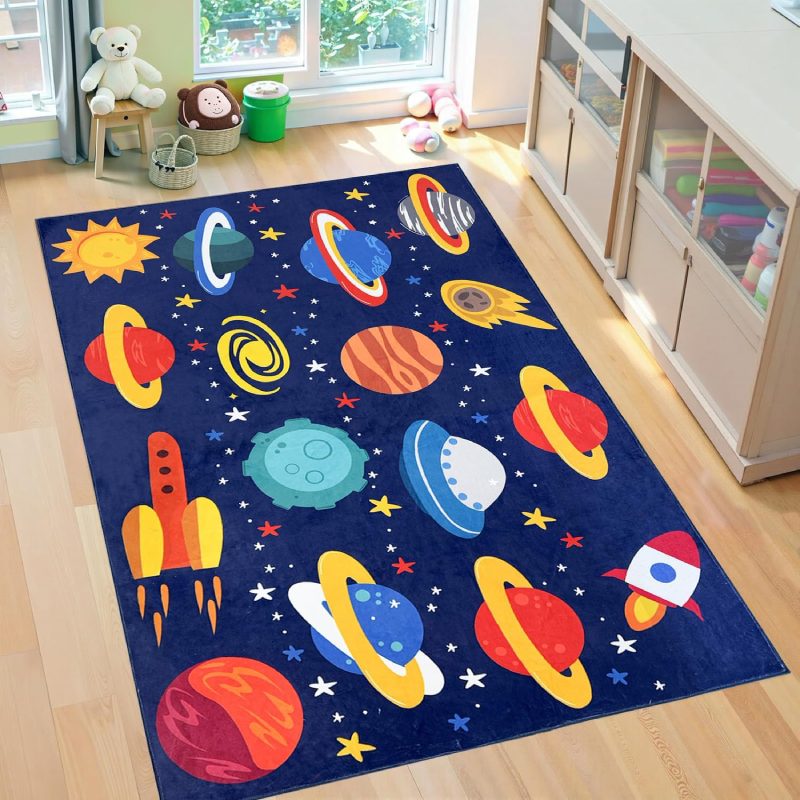 space planet kids rug