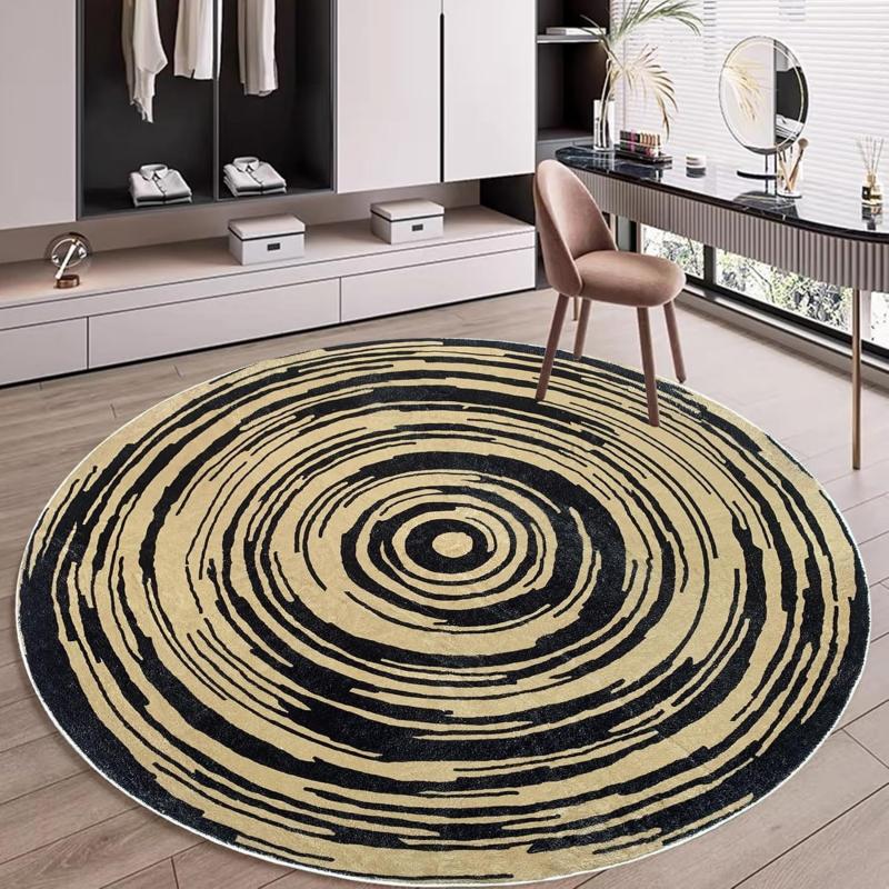 tree ring round rug