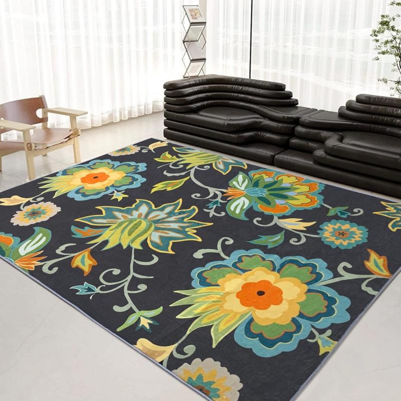 yellow boho reversible rug