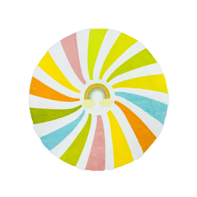 Kids Rug - Round Rainbow